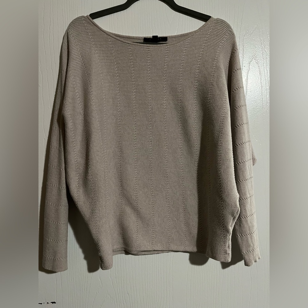 Cyrus Taupe Ribbed Knit Top